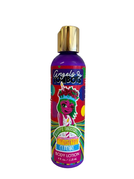 Happy Birthday Strawberry Cupcake Body Lotion